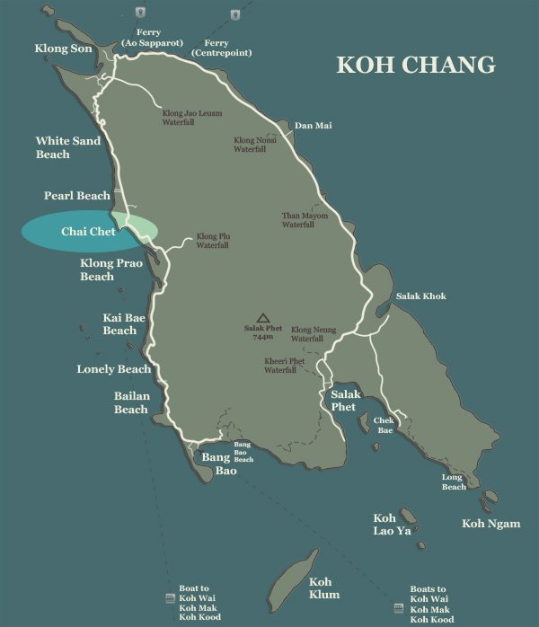 Chai Chet Beach Koh Chang Map