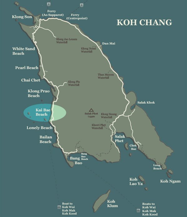 Kai Bae Beach Koh Chang Map