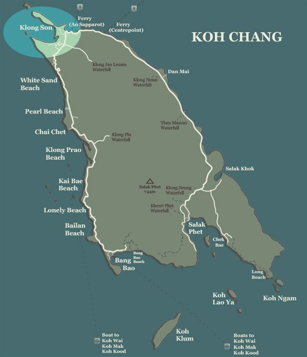 Klong Son Beach Koh Chang Map