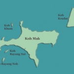 Koh Mak Map-Koh Kradat-Koh Kham-Koh Rayang Nok