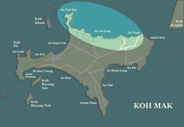 map koh mak north coast