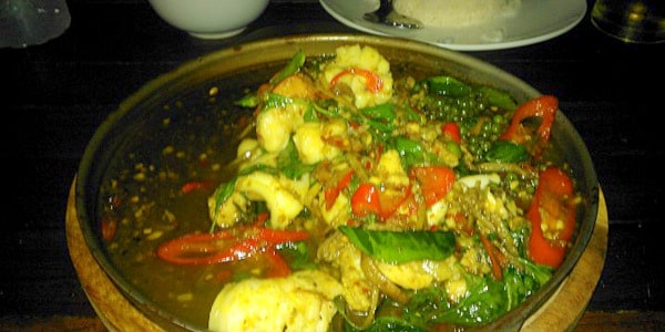 seafood with lesser ginger at nong bua seafood