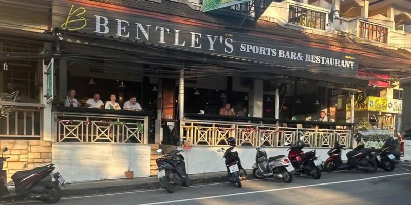 exterior pub bentleys white sand beach nightlife koh chang