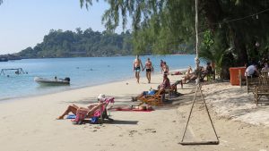 tourists on chai chet beach
