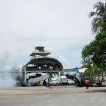 ferry arriving at koh chang